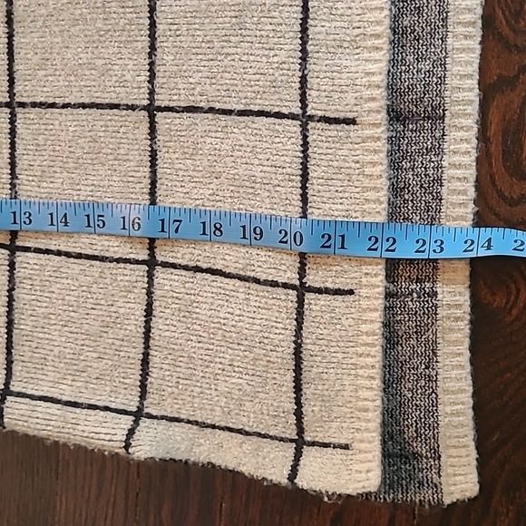 Madewell Windowpane Wool Angora Blend Turtleneck Oversized Boxy Sweater Small - Picture 6 of 10